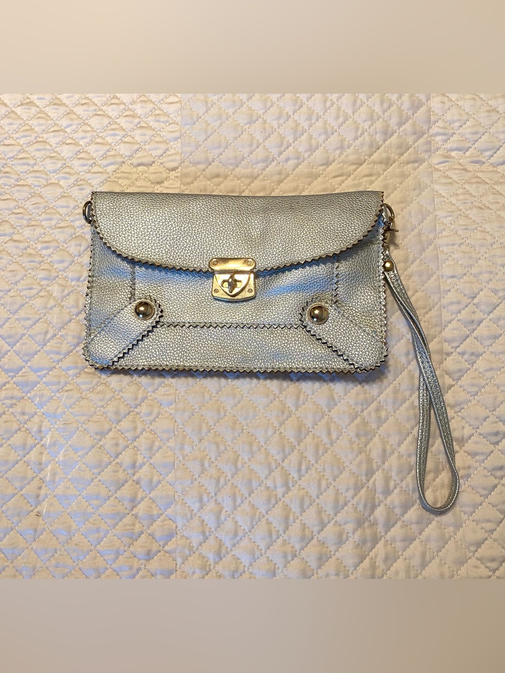 Silver Wristlet/Clutch